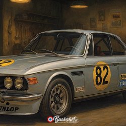 BMW E9 1968 – Plaque Métal Garage Vintage | Buckshot