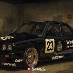 BMW M3 E30 1987 – Plaque Métal Garage Vintage | Buckshot