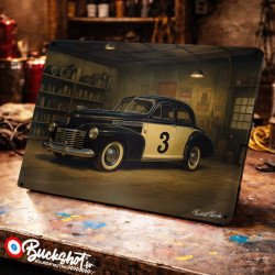 Plaque métallique publicitaire – Illustration Cadillac Série 75 Sedan 1941 – Garage Vintage – Buckshot