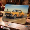 Plaque métallique publicitaire – Illustration Chevrolet El Camino 1959 – Course sur circuit – Buckshot