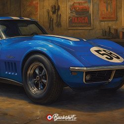 Chevrolet Corvette Stingray – Plaque Métal Vintage | Buckshot