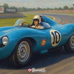 Jaguar Type D Le Mans – Plaque Métal Racing | Buckshot