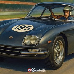 Lamborghini 400 GT Interim – Plaque Métal Racing | Buckshot