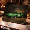 Plaque métallique publicitaire – Illustration Lamborghini Countach 1974 – Garage Vintage – Buckshot