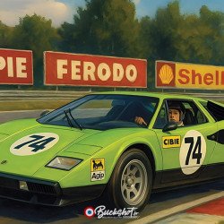 Lamborghini Countach – Plaque Métal Racing | Buckshot