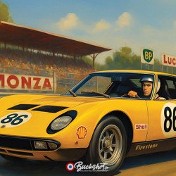 Lamborghini Miura SV – Plaque Métal Racing | Buckshot