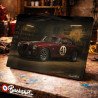Plaque métallique publicitaire – Gros plan de l'illustration Lancia Aurelia B20 GT 1954 – Garage Vintage – Buckshot