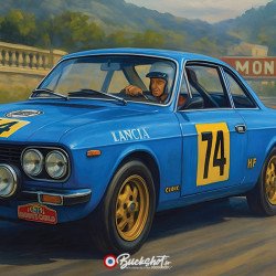 Plaque métal Lancia Beta Coupé 1800 1974 Racing | Buckshot