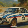 Plaque métal Lancia Beta Coupé 1800 1974 Racing | Buckshot