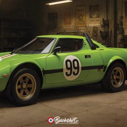 Plaque métal Lancia Stratos Coupé GT 1974 Vintage | Buckshot