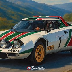 Plaque métal Lancia Stratos Coupé GT 1974 Racing | Buckshot