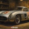 Plaque métal Mercedes-Benz 300 SL 1952 Vintage | Buckshot