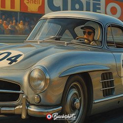Plaque métal Mercedes-Benz 300 SL 1952 Racing | Buckshot