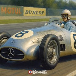 Plaque métal Mercedes-Benz W196 R 1954 Racing | Buckshot