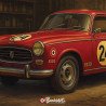 Plaque métal Peugeot 404 1965 Vintage | Buckshot