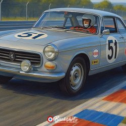 Plaque métal Peugeot 404 1965 Racing | Buckshot