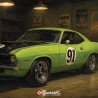 Plaque métal Plymouth Barracuda Super Stock 1970 Vintage | Buckshot
