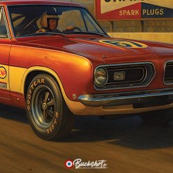 Plaque métal Plymouth Barracuda Super Stock 1970 Racing | Buckshot