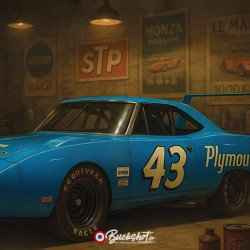 Plaque métal Plymouth Superbird NASCAR 1970 Vintage | Buckshot