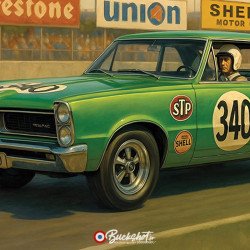 Plaque métal Pontiac Tempest Hardtop 1964 Racing | Buckshot