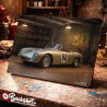 Plaque métallique publicitaire – Illustration Porsche 550 Spyder de 1957 – Garage Vintage – Buckshot