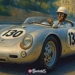 Plaque métal Porsche 550 Spyder 1957 Racing | Buckshot