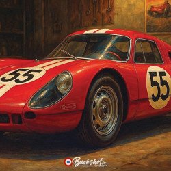 Plaque métal Porsche 904 Carrera GTS 1963 Vintage | Buckshot