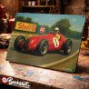Plaque métallique publicitaire – Illustration Alfa Romeo GP 158 Alfetta 1940 – Course sur circuit – Buckshot