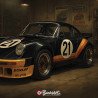 Plaque métal Porsche 930 Groupe 4 1975 Vintage | Buckshot