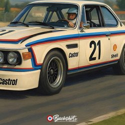 BMW 3.0 CSi 1974 – Plaque Métal Racing | Buckshot